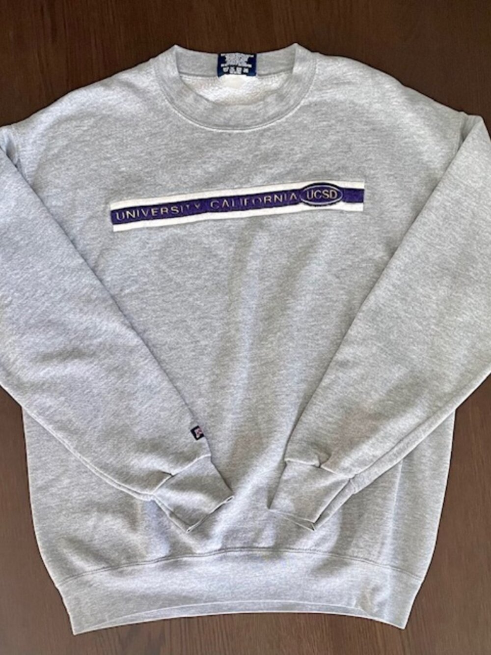 Vintage JanSport Gray Embroidered Crewneck Sweatshirt UCSD - Made in USA - Large